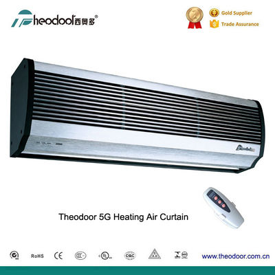 Rideau aérien chaud de série de Theodoor 5G de porte d'écran argenté d'air avec des éléments de chauffe de ptc