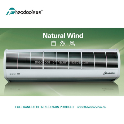 Ventilateur à rideau d'air compact 220V pour porte avec télécommande 2 vitesses