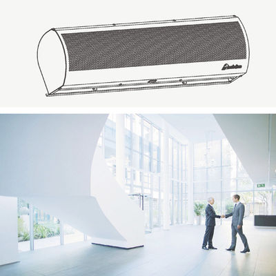 Rideau d'air compact 900mm 230VAC pour entrée de porte avec télécommande