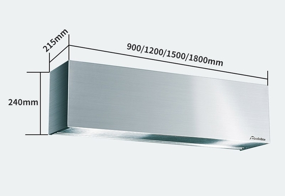 Rideau d'air en acier inoxydable SS304 de 1500 mm pour portes de 2,5 à 4 m