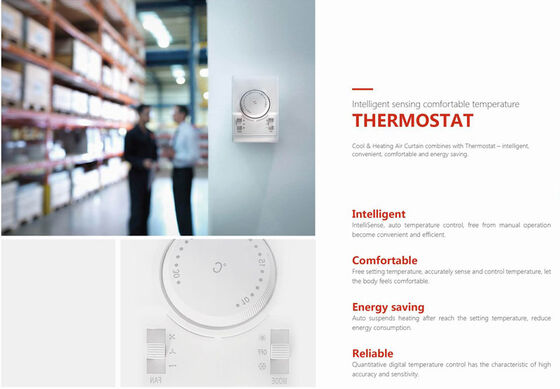 Théodoor série 6G chauffage de l'air rideau barrière de porte Convient pour les restaurants, hôtels, magasin 0,9m-1,8m